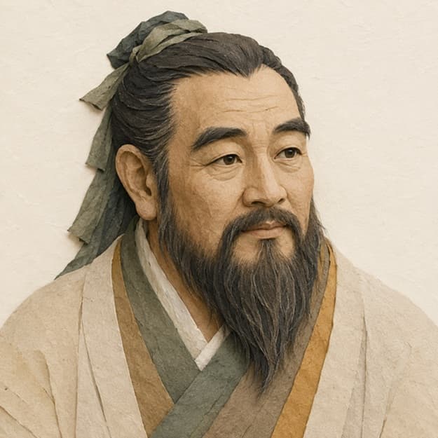 Editorial portrait of Confucius