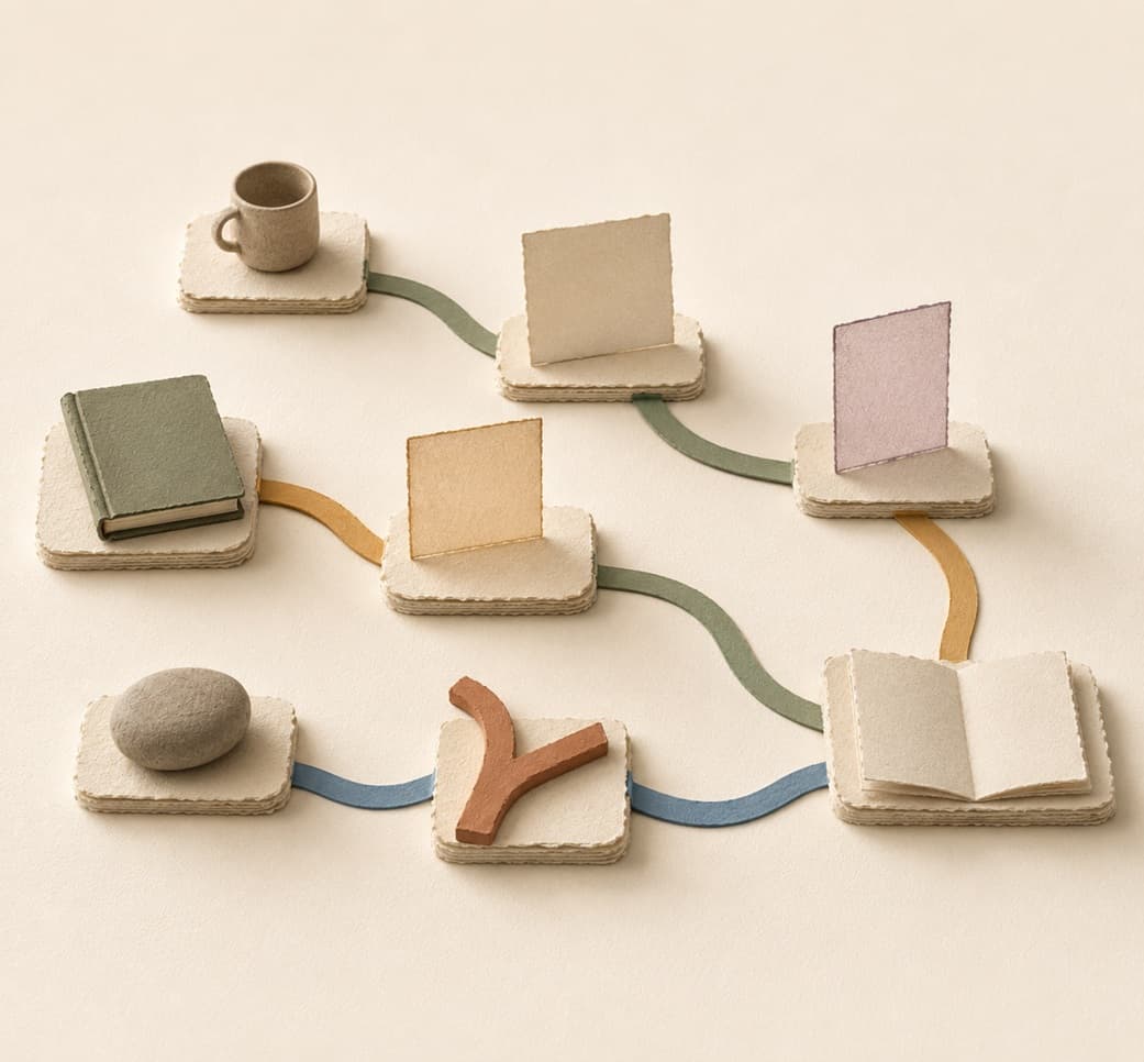 Optional paper learning sequences crossing and reconnecting
