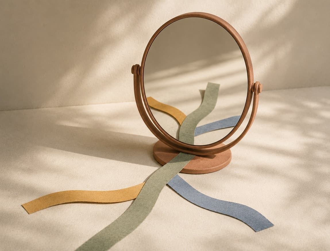 Editorial still life of The Philosophy of a Mirror