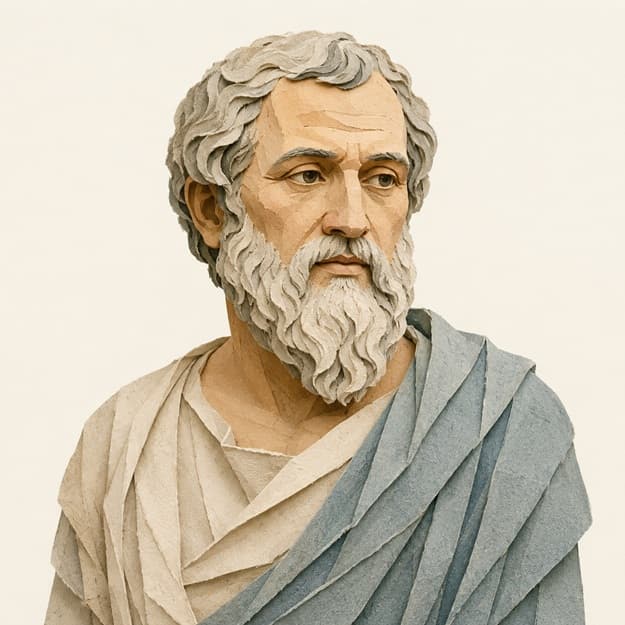 Editorial portrait of Plato